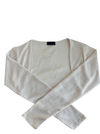 Wool knit bolero cardigan