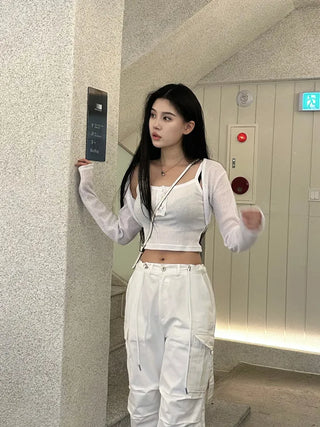 Wool knit bolero cardigan