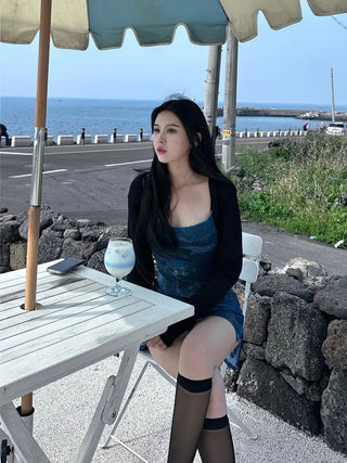 Wool knit bolero cardigan