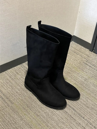 Suede half boots