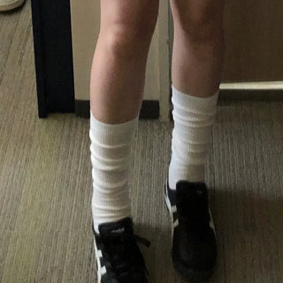Shirring Knee-High Socks