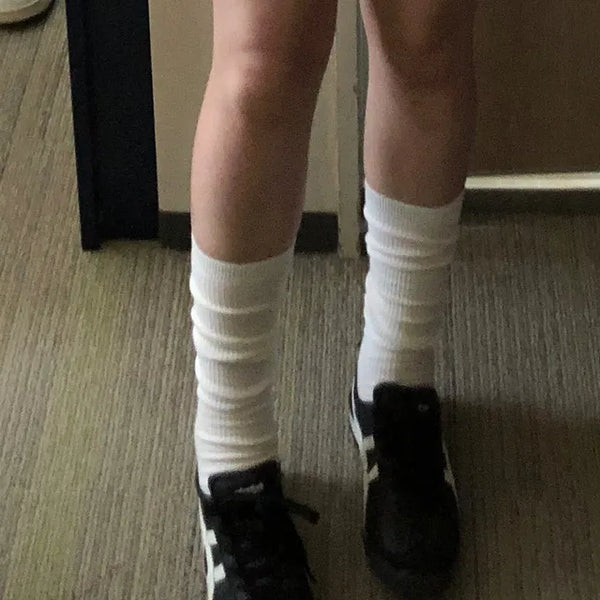 Shirring Knee-High Socks