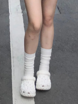 Shirring Knee-High Socks