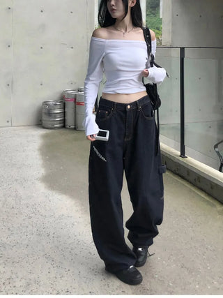 Patch Raw Denim Pants