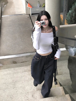 Patch Raw Denim Pants