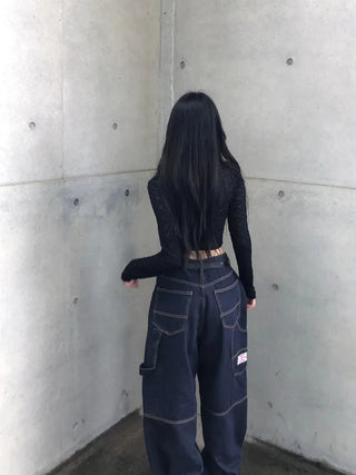Patch Raw Denim Pants