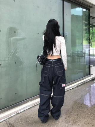 Patch Raw Denim Pants