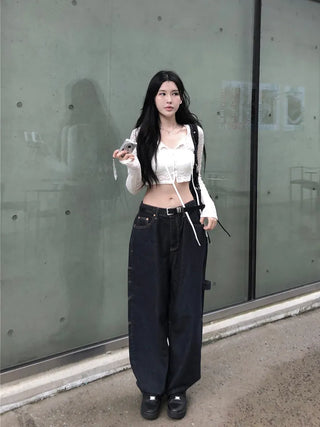 Patch Raw Denim Pants