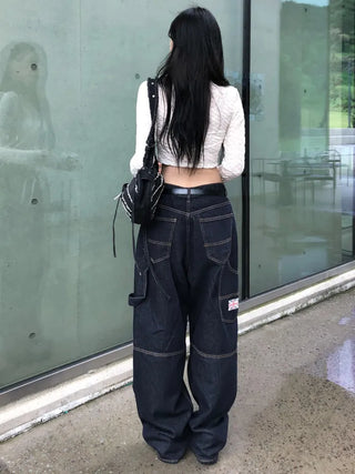 Patch Raw Denim Pants