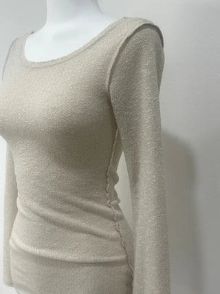Shine Slim Knit T-Shirt - Back Point