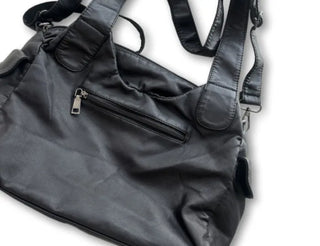 Bass leather shoulder bag
