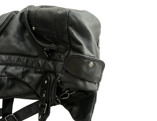 Bass leather shoulder bag