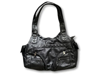 Bass leather shoulder bag
