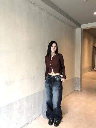 Ocean Deep Blue Denim Pants