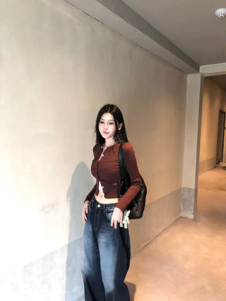 Ocean Deep Blue Denim Pants