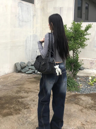 Ocean Deep Blue Denim Pants