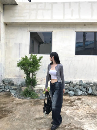 Ocean Deep Blue Denim Pants