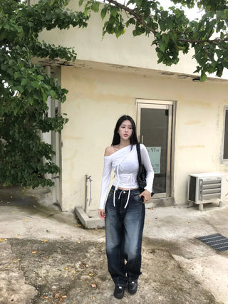 Ocean Deep Blue Denim Pants