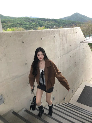 Ribbon lace off-the-shoulder tee