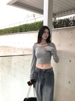 Fleece cropped unisex tee