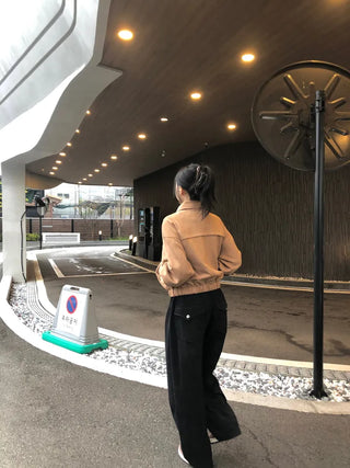 Pintuck pocket banding pants