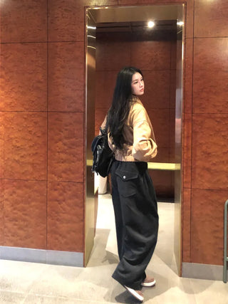 Pintuck pocket banding pants