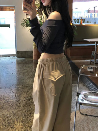 Pintuck pocket banding pants