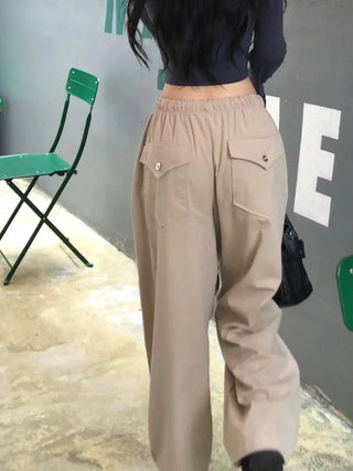 Pintuck pocket banding pants