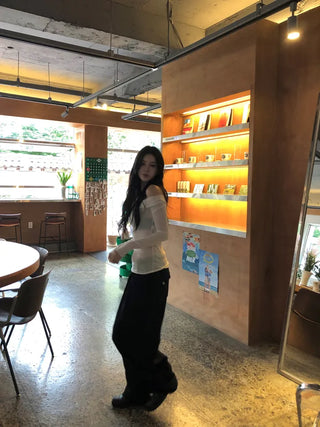 Pintuck pocket banding pants