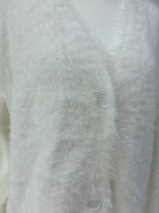 Oversized Angora Fur Cardigan