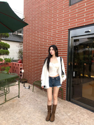 Oversized Angora Fur Cardigan