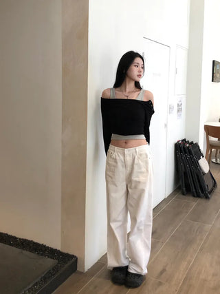 Snap Back Point Off-Crop Tee