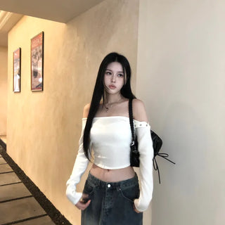 Snap Back Point Off-Crop Tee