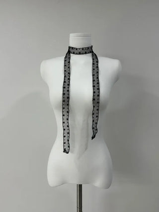 Flower see-through scarf