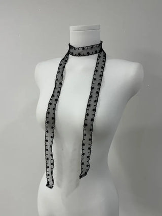 Flower see-through scarf