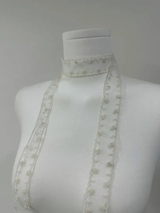 Flower see-through scarf