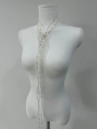 Flower see-through scarf