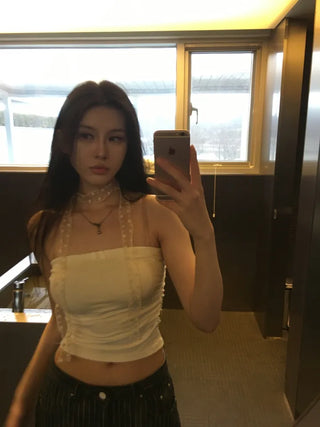 Flower see-through scarf