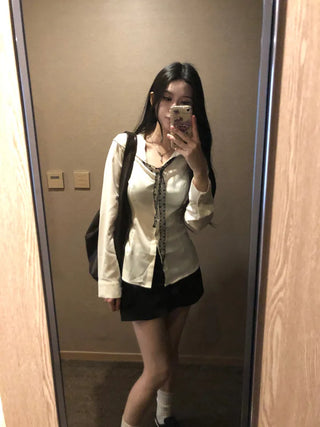 Flower see-through scarf