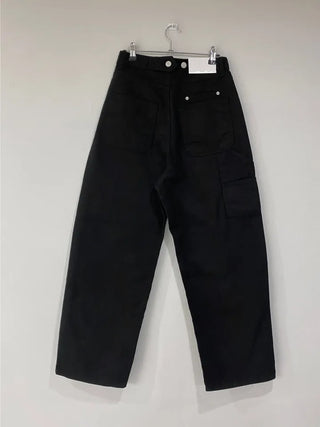 Button pocket wide pants