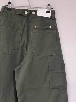 Button pocket wide pants