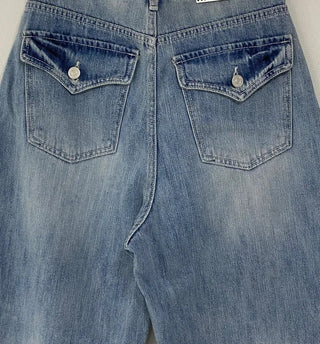 Pocket wide denim pants
