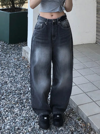 Pocket wide denim pants