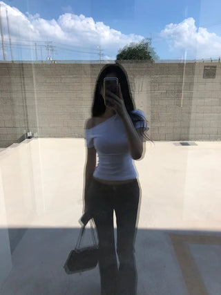 Pocket Washed Bootcut Denim Pants