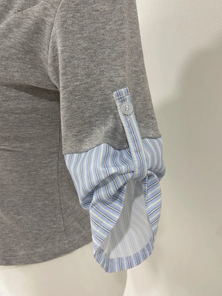 Layered Shirt Button Tee