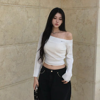 Nir off-the-shoulder knit tee