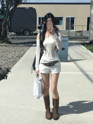 Deep see-through tee