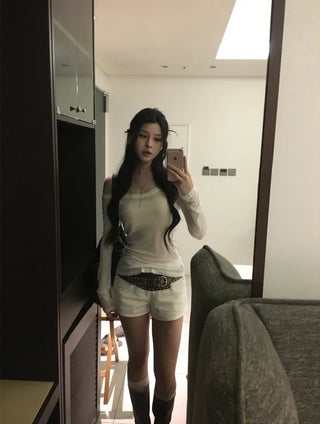 Deep see-through tee