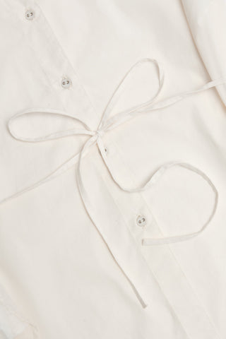 Oversized Cotton-Poplin Shirt in White