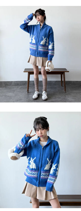 Knit Zip Cardigan